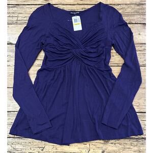 Cha Cha Vente Women’s Size Medium Purple Long Sleeve Blouse NWT